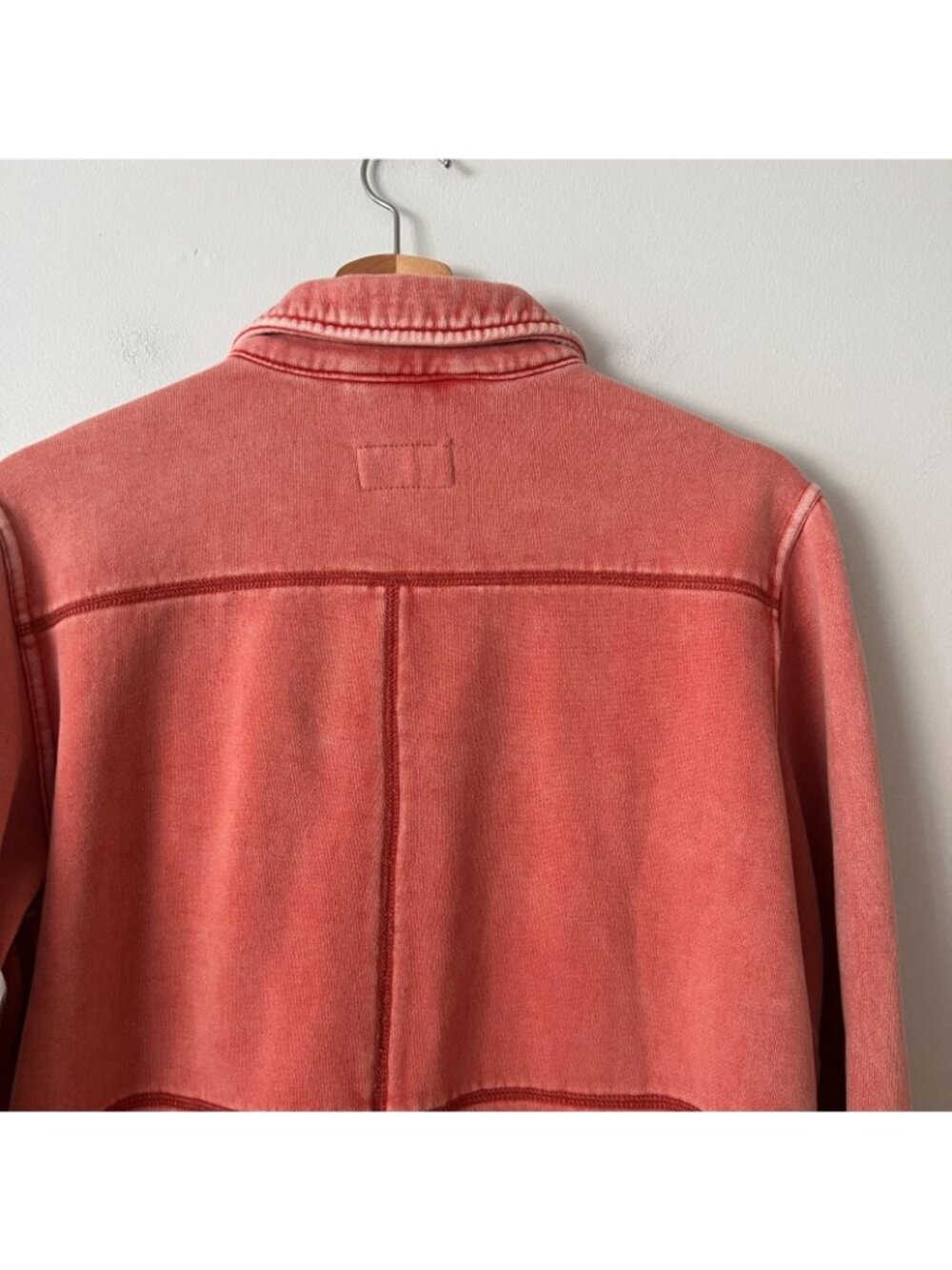 Anthropologie Pilcro Cozy Fleece Shirt Jacket Pink Women's Size Medium - Picture 9 of 9